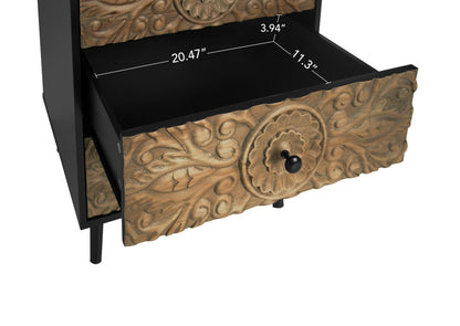 3 Drawer Cabinet, American Furniture,Suitable for bedroom, living room, study - Groovy Boardz