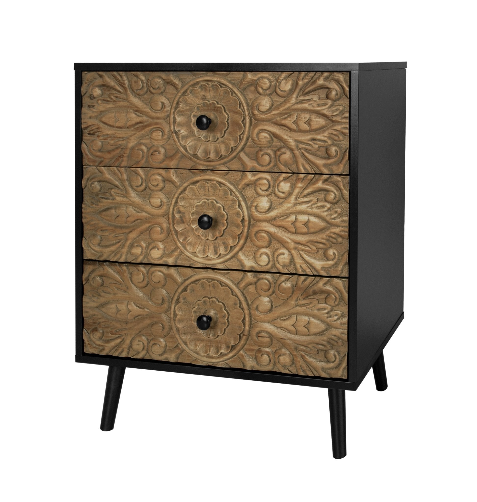 3 Drawer Cabinet, American Furniture,Suitable for bedroom, living room, study - Groovy Boardz