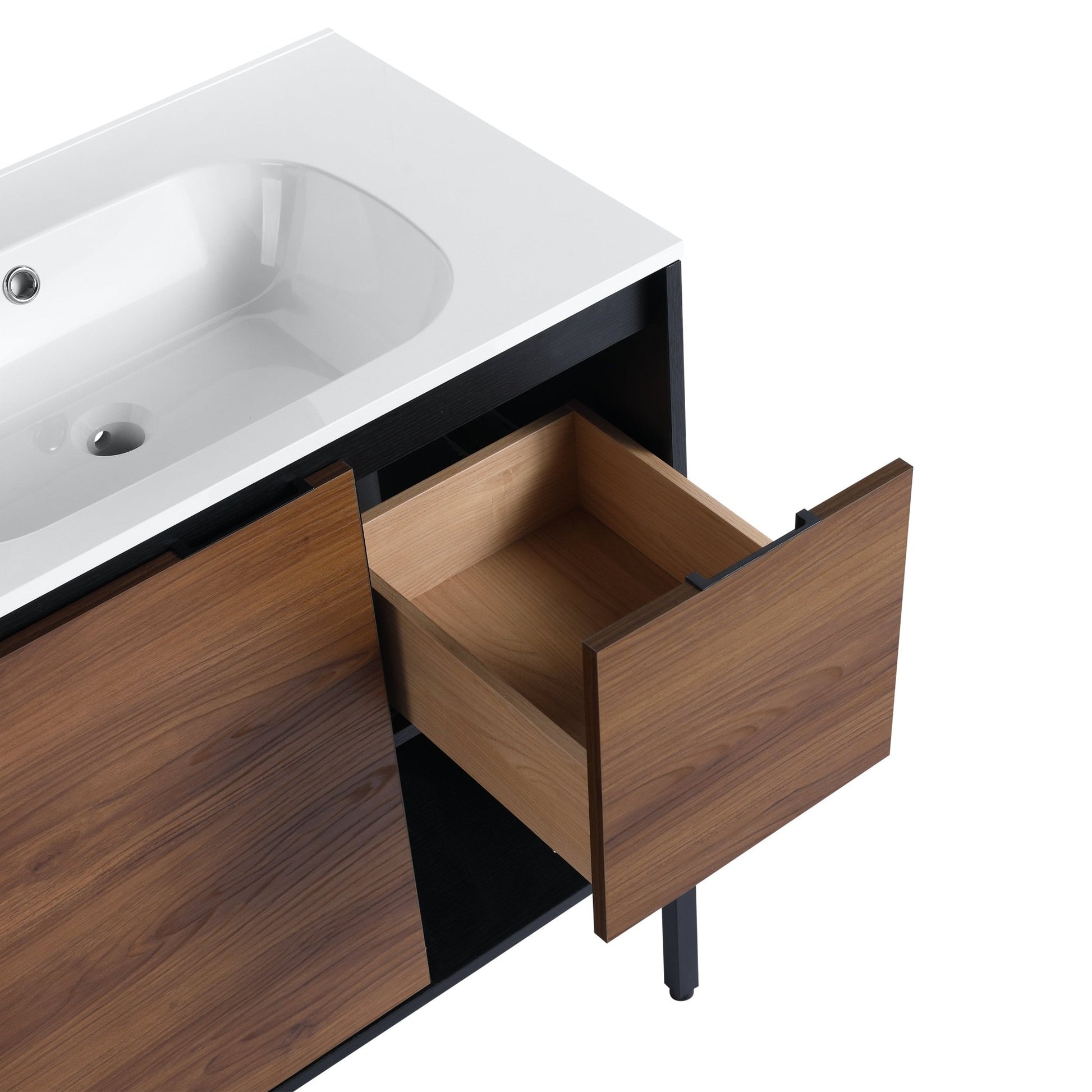 30 inch Freestanding Bathroom Vanity With Gel Sink, Soft Closing Door and 2/3 Soft Closing Drawers (KD-Packing) - Groovy Boardz