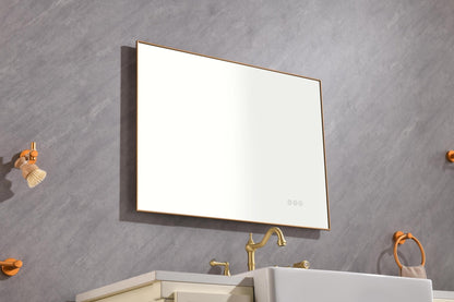 32 x 24 Inch LED Mirror Bathroom Vanity Mirror with Back Light, Wall Mount Anti-Fog Memory Large Adjustable Vanity Mirror - Groovy Boardz