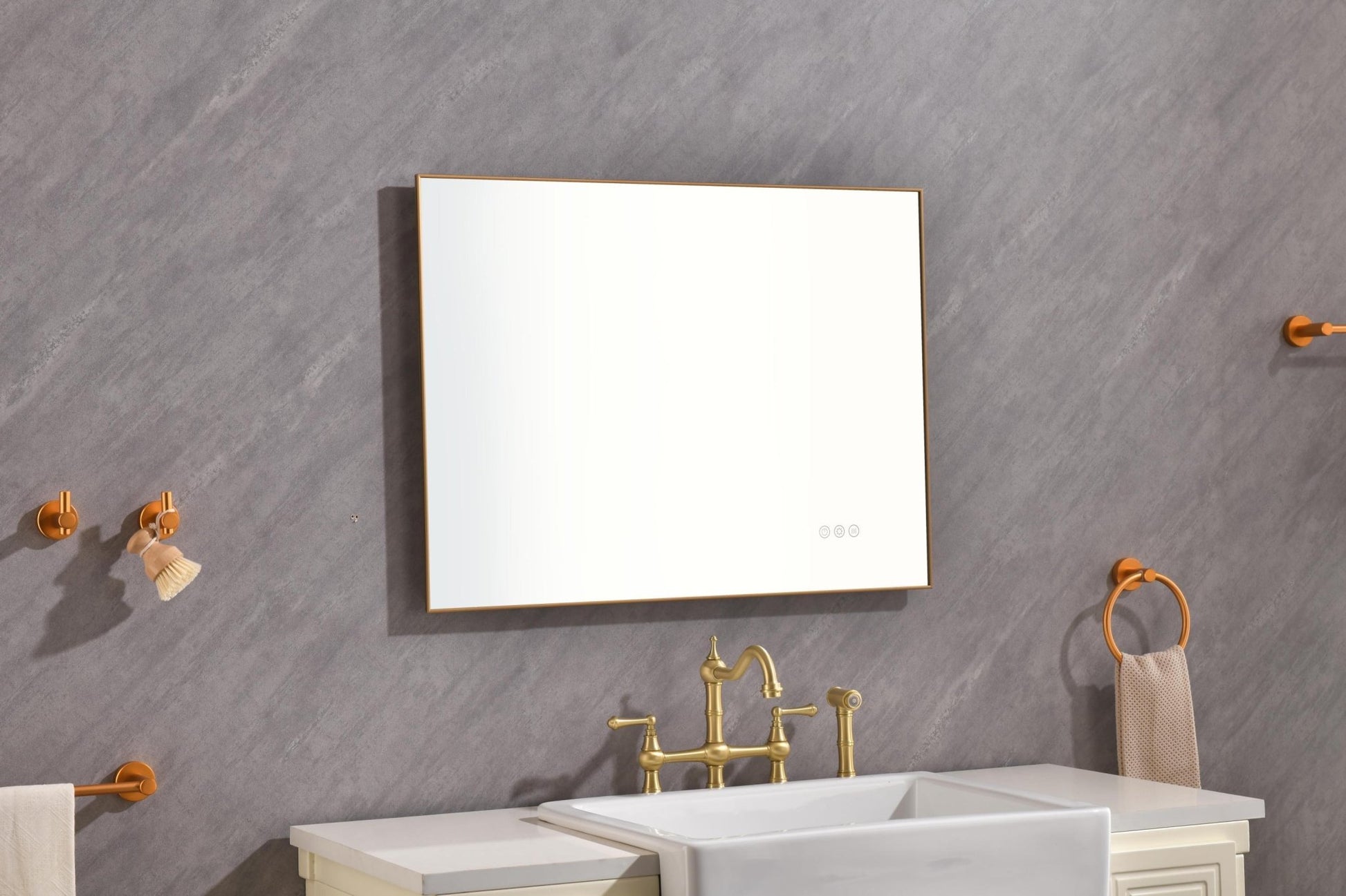 32 x 24 Inch LED Mirror Bathroom Vanity Mirror with Back Light, Wall Mount Anti-Fog Memory Large Adjustable Vanity Mirror - Groovy Boardz