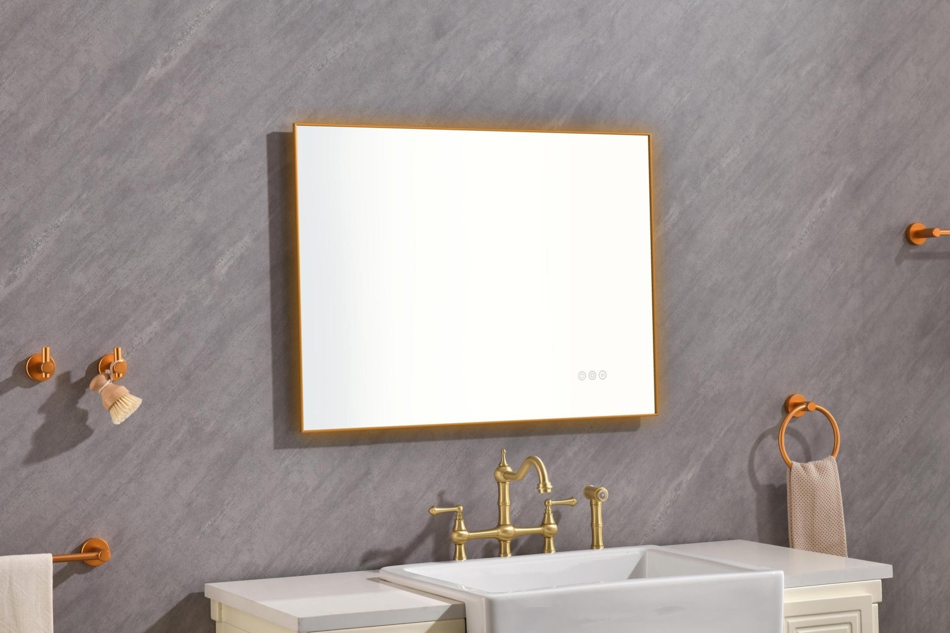 32 x 24 Inch LED Mirror Bathroom Vanity Mirror with Back Light, Wall Mount Anti-Fog Memory Large Adjustable Vanity Mirror - Groovy Boardz