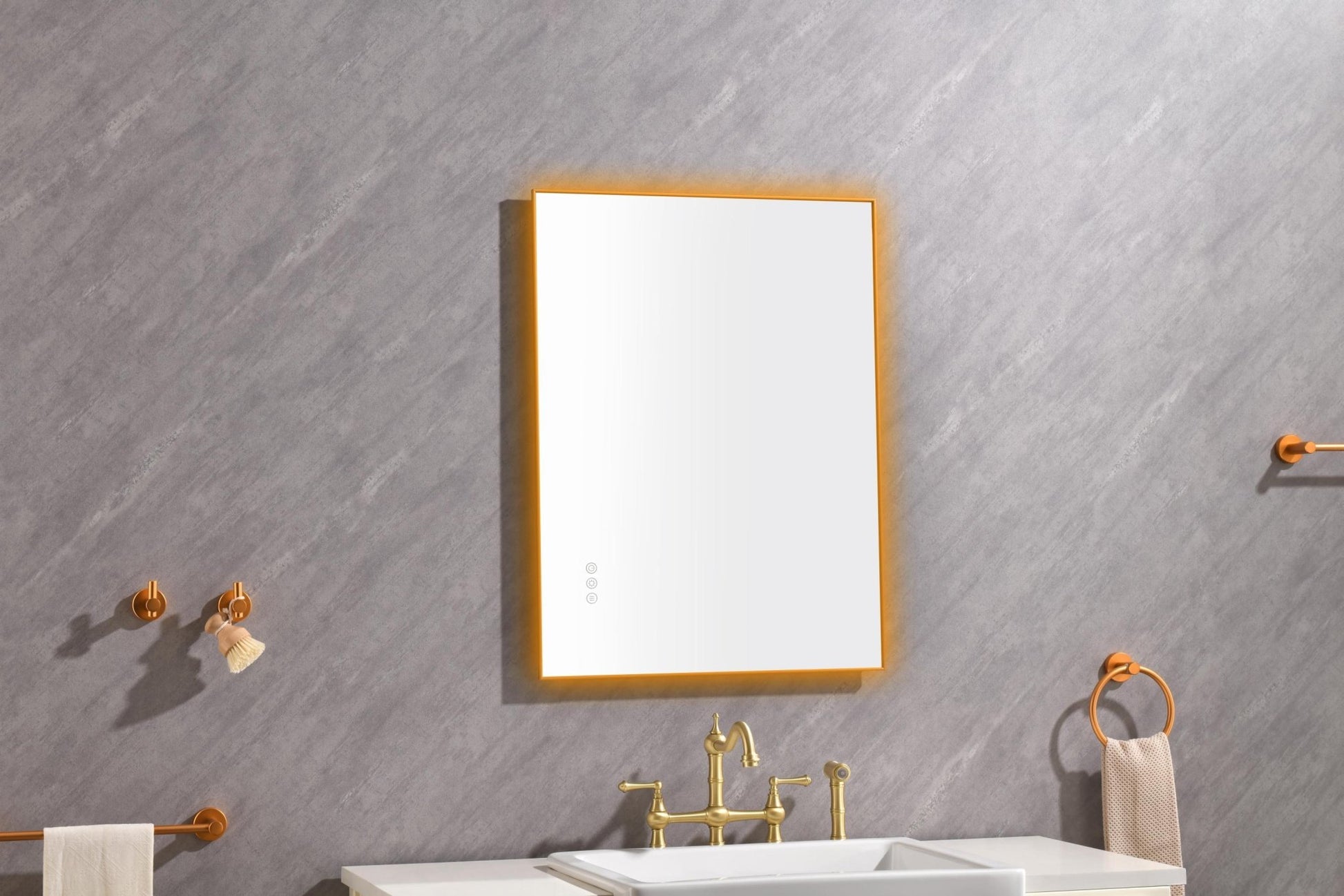 32 x 24 Inch LED Mirror Bathroom Vanity Mirror with Back Light, Wall Mount Anti-Fog Memory Large Adjustable Vanity Mirror - Groovy Boardz