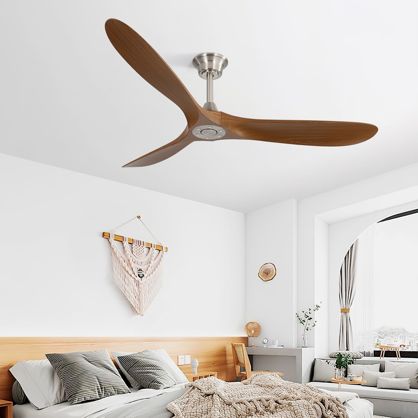 60 Inch Outdoor Ceiling Fan Without Light 3 ABS Blade with Smart APP Control