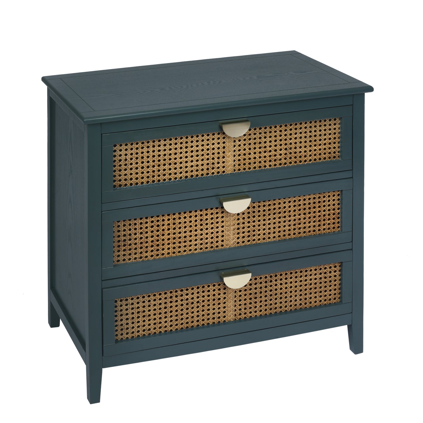 3 Drawer Cabinet,Natural rattan,American Furniture,Suitable for bedroom, living room, study