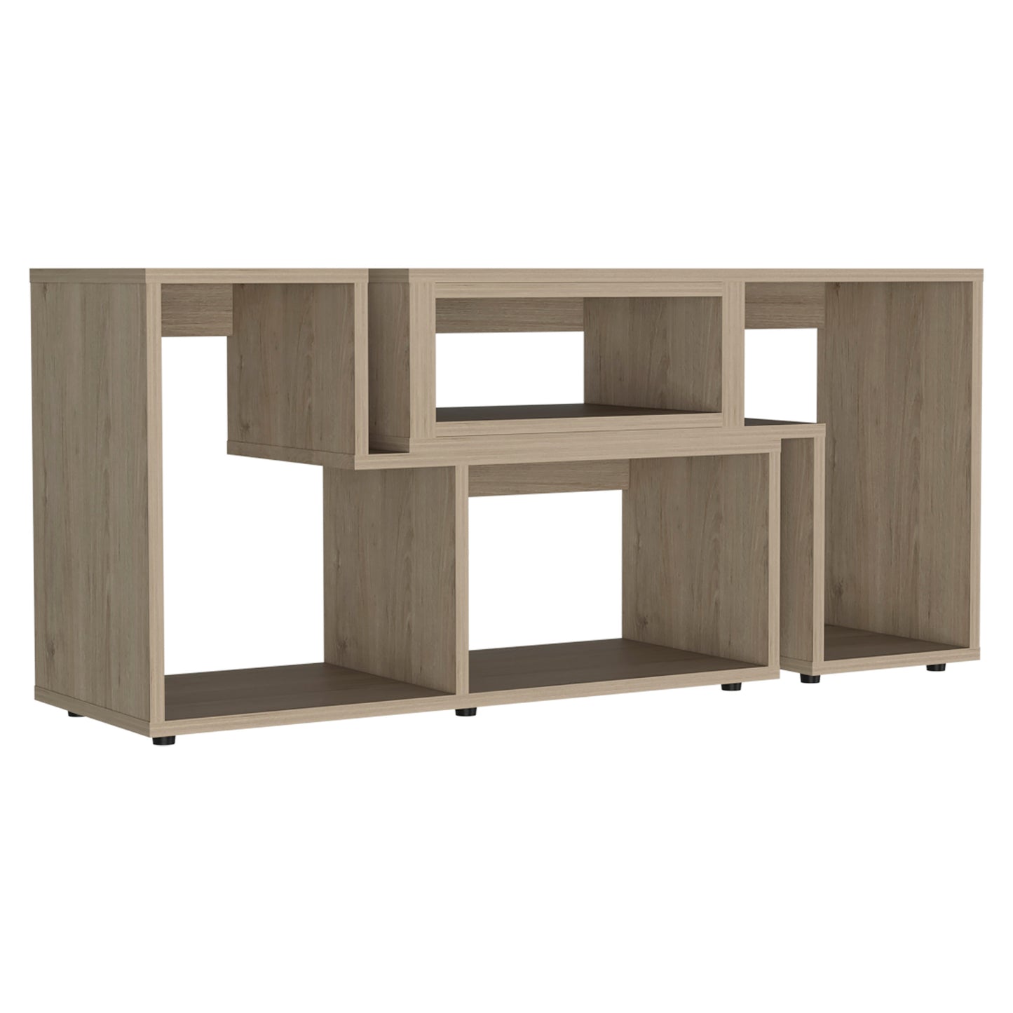 Being Extendable TV Stand, Multiple Shelves -Light Pine