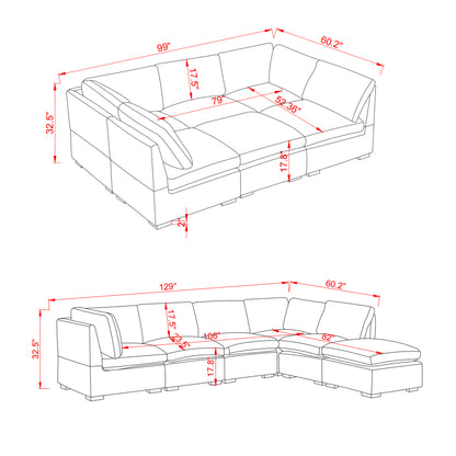 Convertible Modern Luxury Sectional Sofa Couch for Living Room Quality Corduroy Upholstery Modular Sofa Dark Grey