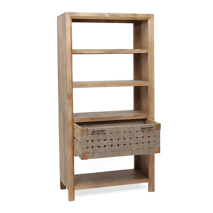 36x15x72" Shelf With Drawer,Natural - Groovy Boardz