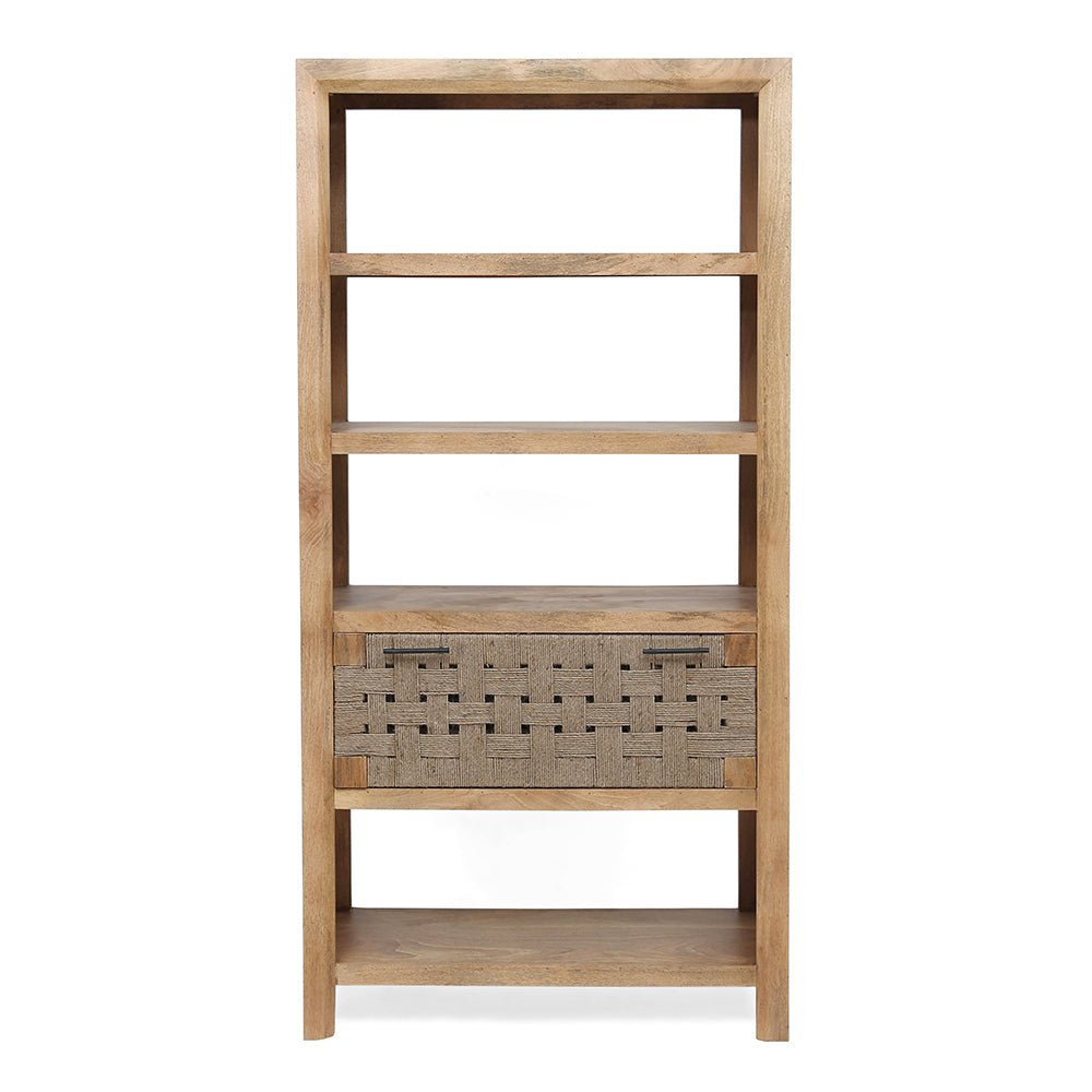 36x15x72" Shelf With Drawer,Natural - Groovy Boardz