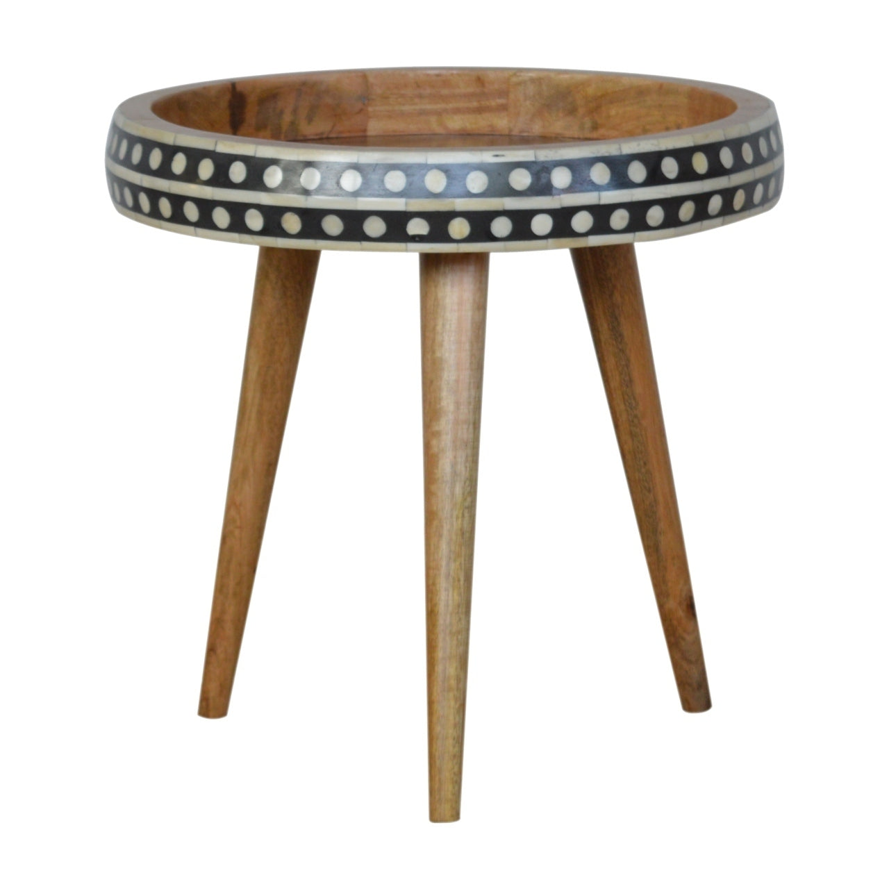 Artisan Furniture Solid Wood Small Dotted End Table