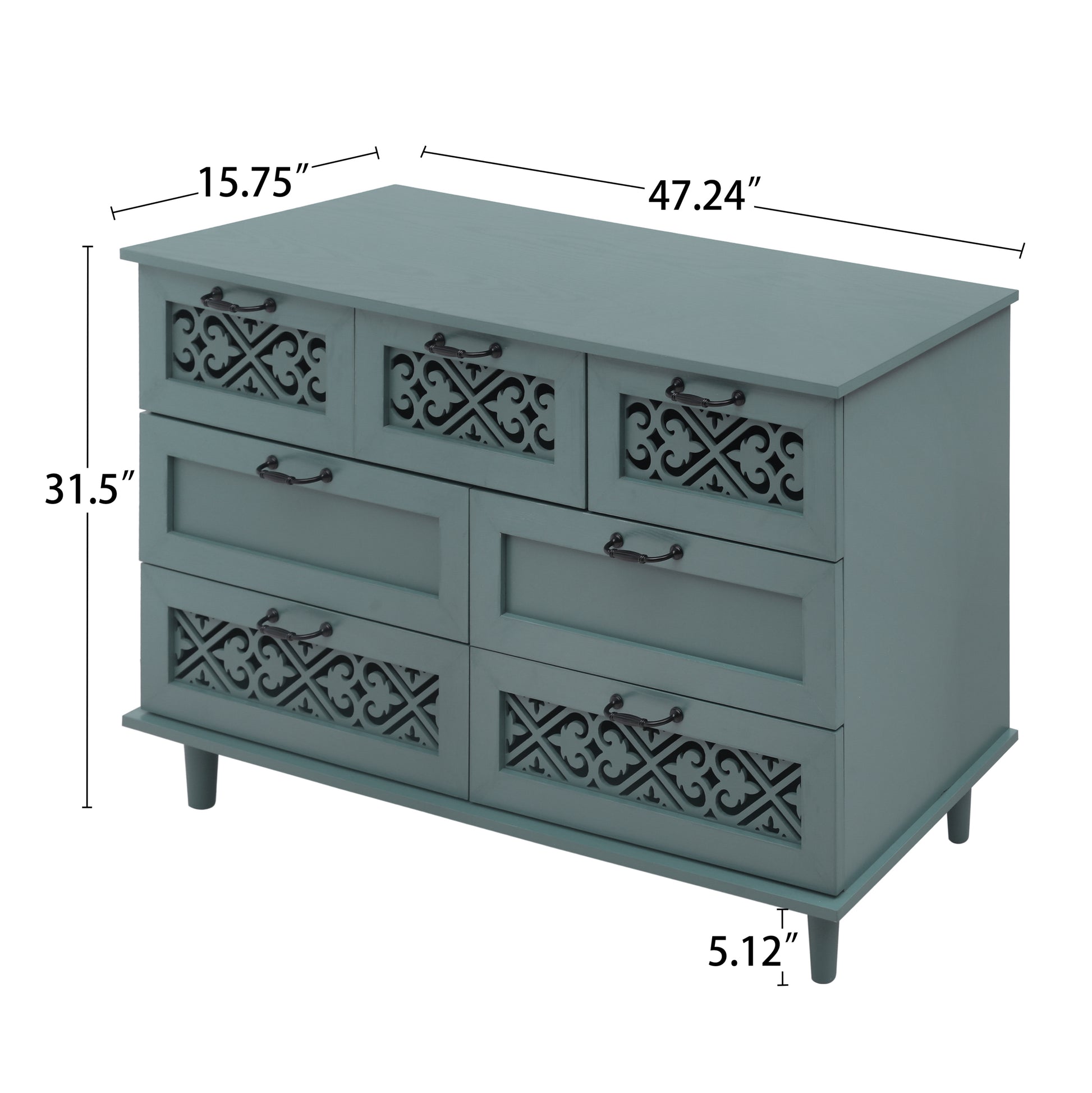 7 Drawer Cabinet, American Furniture, Suitable for Bedroom, Living Room, Study