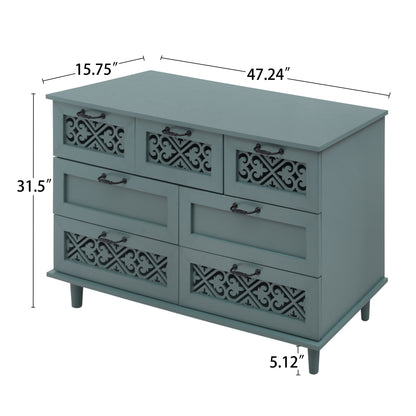 7 Drawer Cabinet, American Furniture, Suitable for Bedroom, Living Room, Study