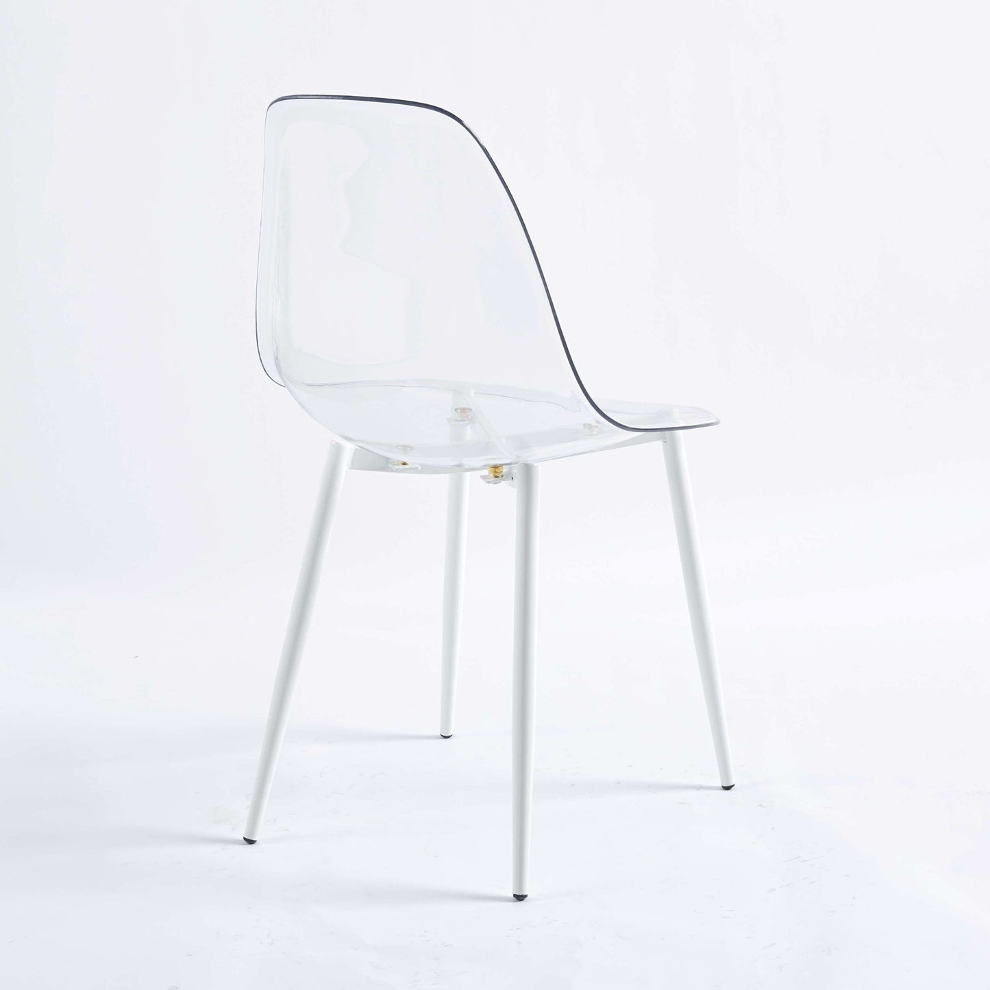 dining chair,set of 4,metal leg,plastic seat