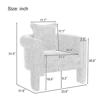 Alexander Modern Style Accent Armchair