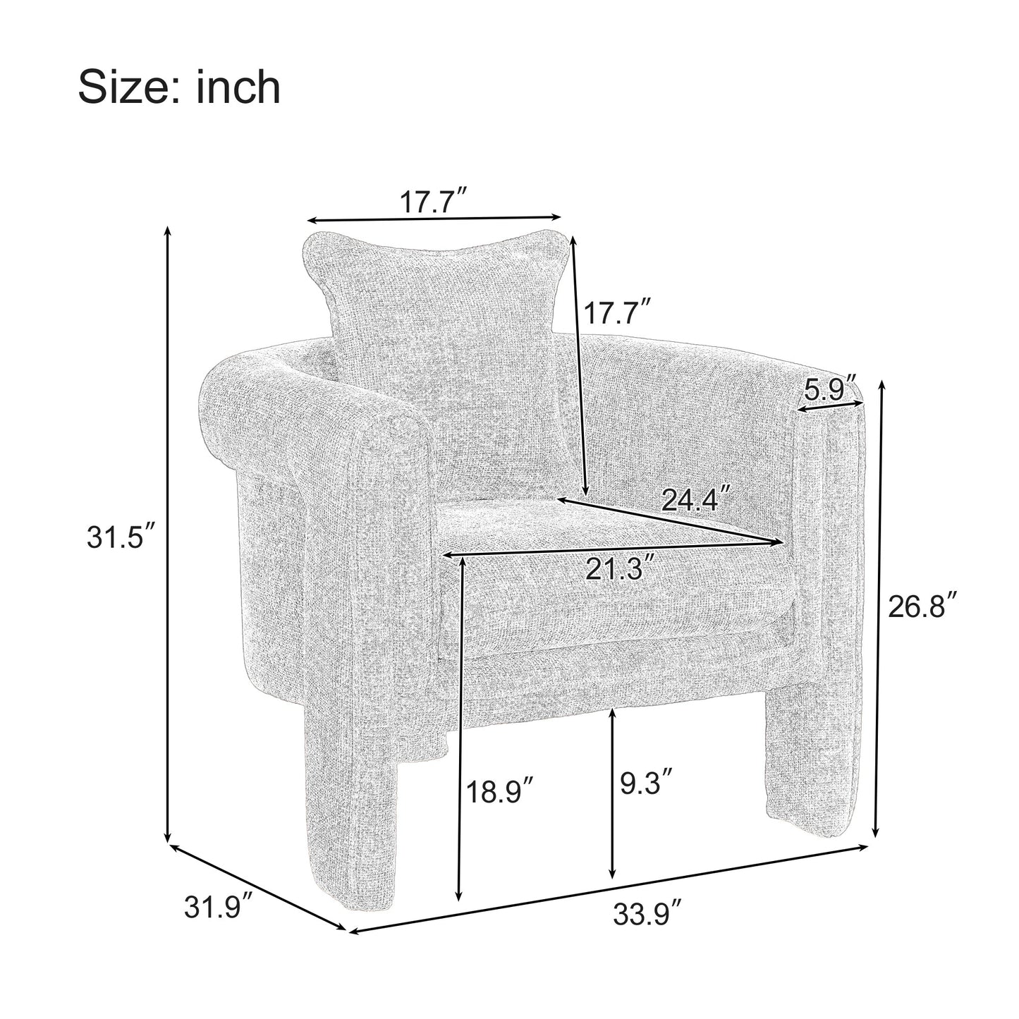 Alexander Modern Style Accent Armchair