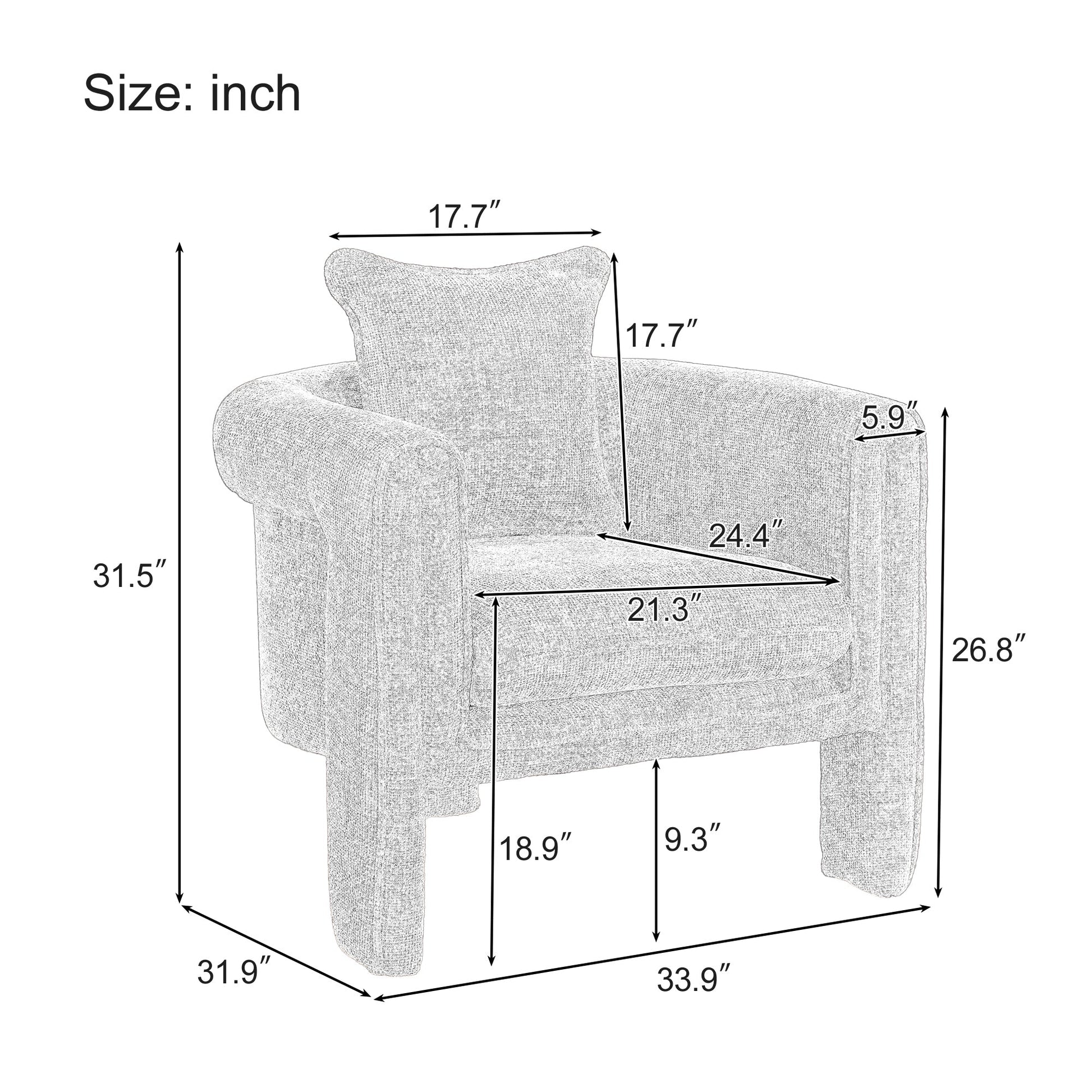 Alexander Modern Style Accent Armchair