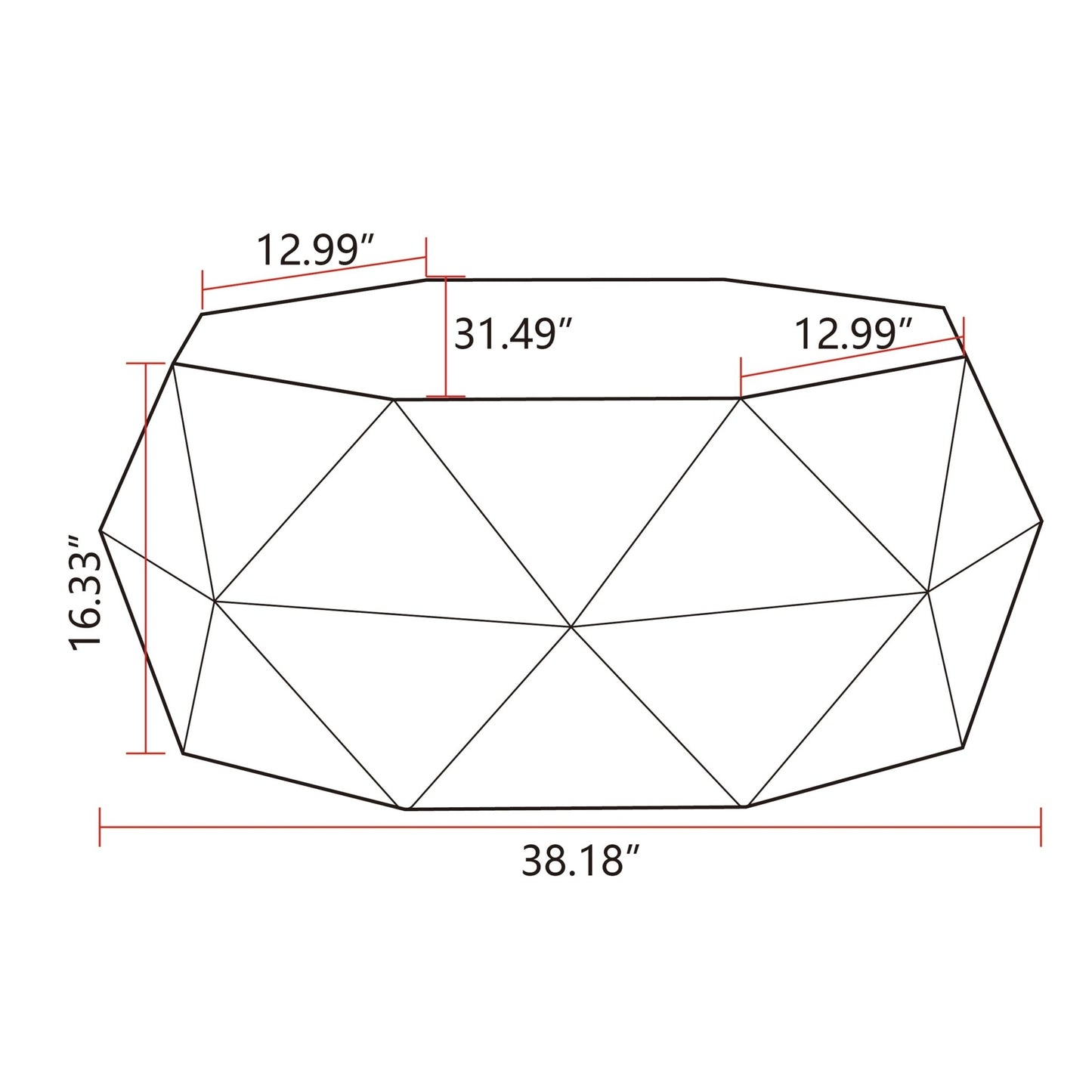 38"Three-dimensional Embossed Pattern Design American Retro Style Coffee Table,White Tabletop(Same SKU:W757P151417) - Groovy Boardz