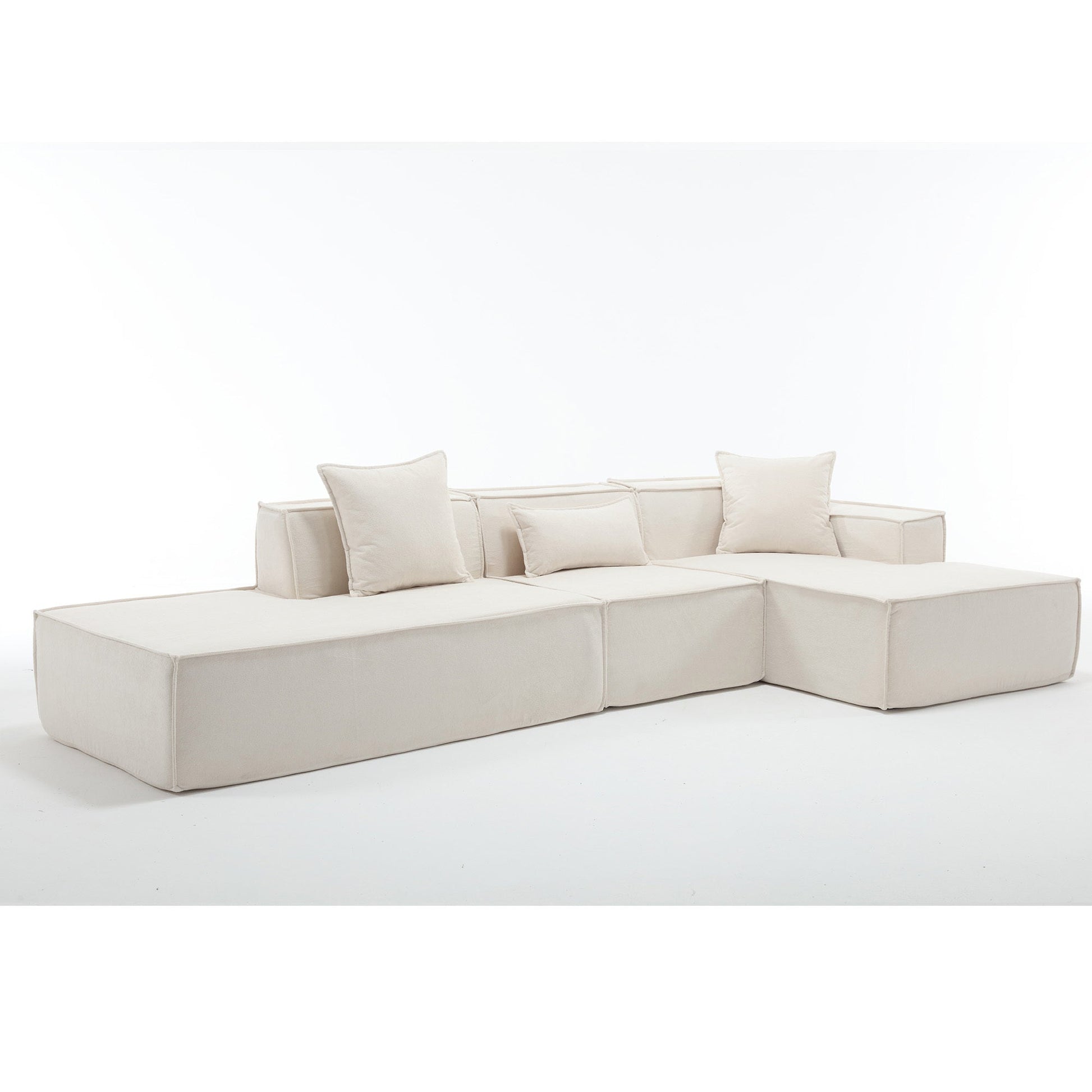 Modular Cloud Sofa Sectional, Free Combination, L-shaped