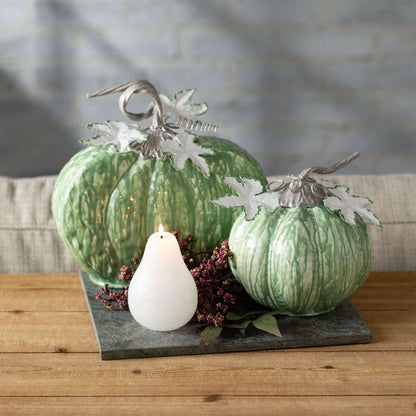 Sage Metal Pumpkin