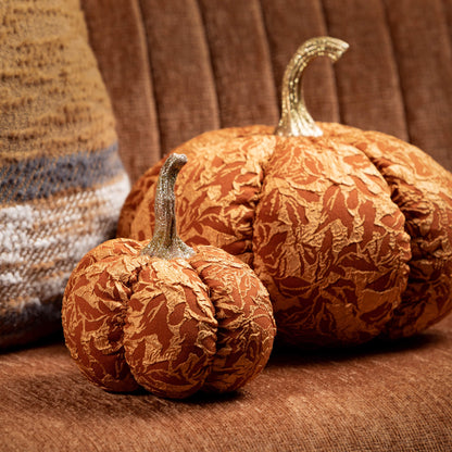 Rust Brocade Pumpkin Set