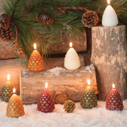 Scented Wine Pinecone Candle