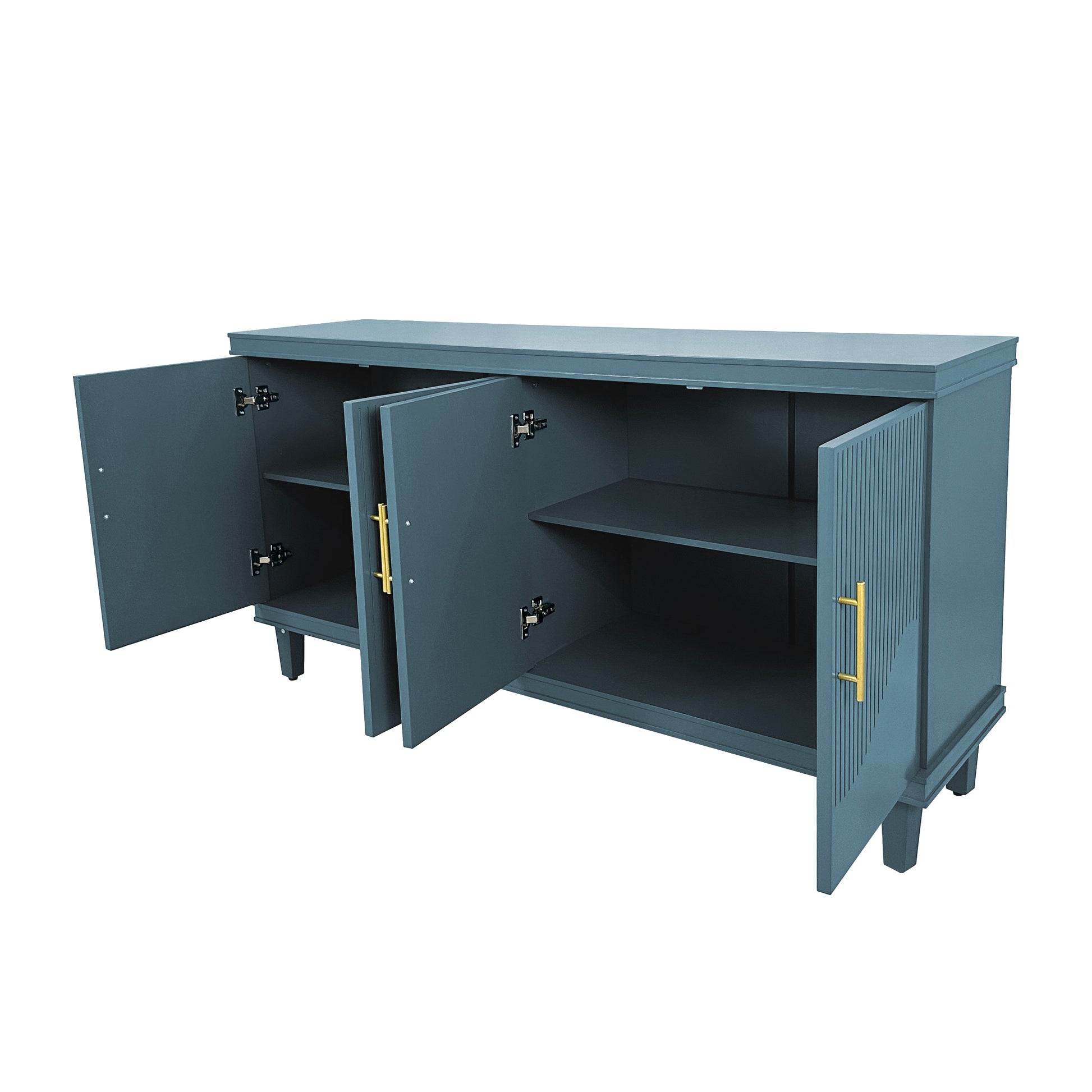 59.84''Large Size 4-Door Cabinet, Same as Living Room, Kitchen, Bedroom, Hallway (blue)