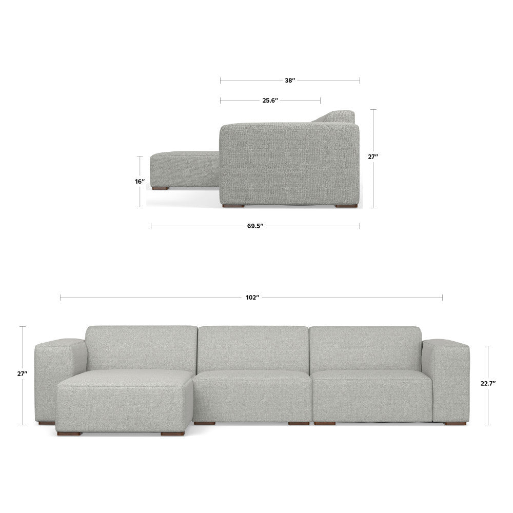 Rex 2 Seater Sofa and Left Chaise