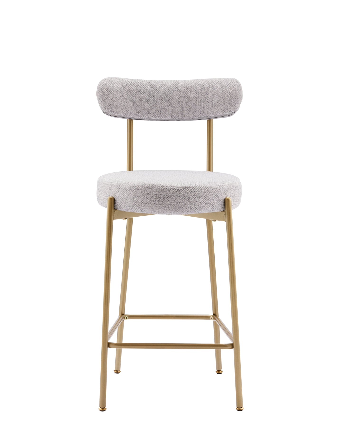 Modern Upholstered Sherpa Bar Stool Set