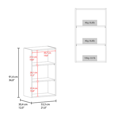 Eco 36" High Open 3-Tier Wall Cabinet, Wall Shelf, Storage Cabinet, Cube Shelf Bedroom, Office, Living Room, Garage Black