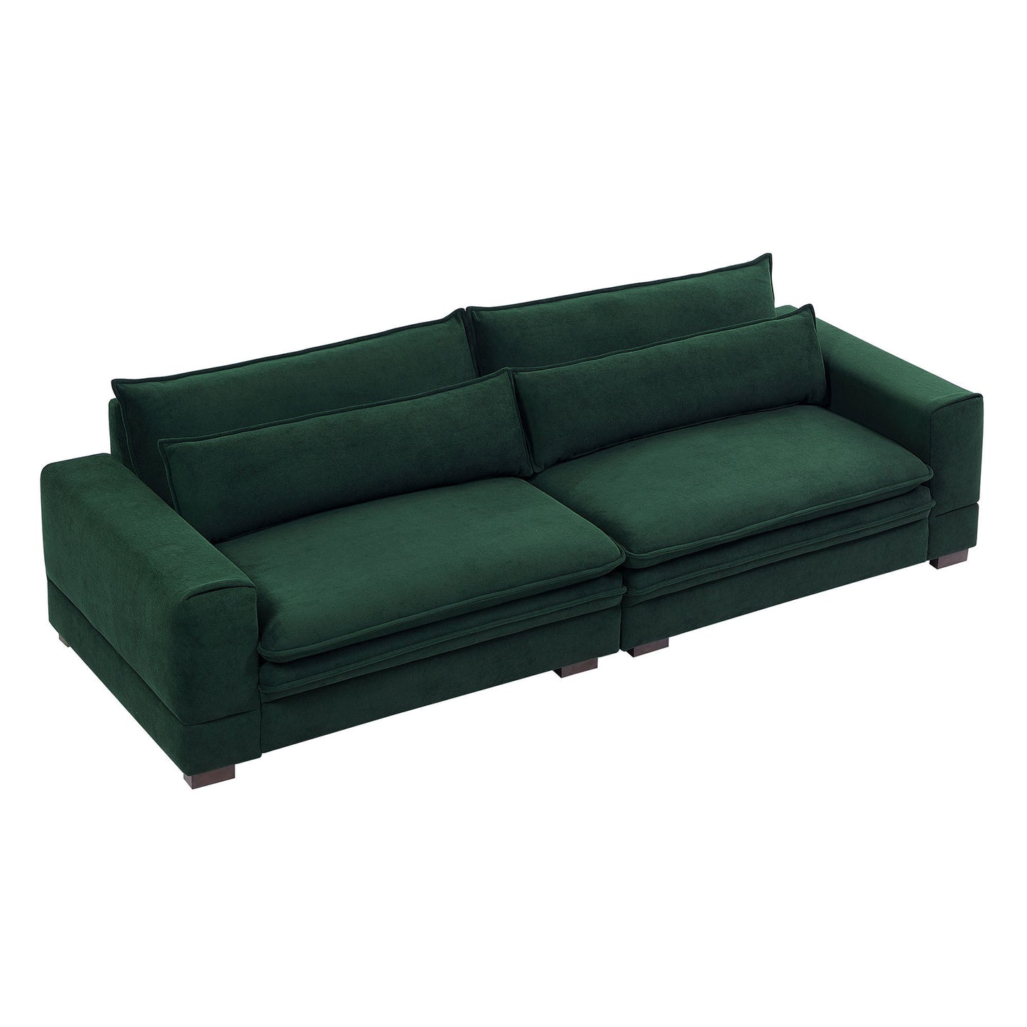 104.72'' Mid-Century Sofa Couch Modern Upholstered Couch for Livingroom,Bedroom, Apartment, Home Office GREEN