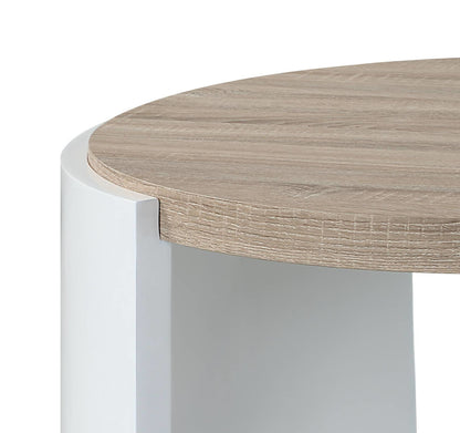 Zoma Oak & White High Gloss Finish Coffee Table