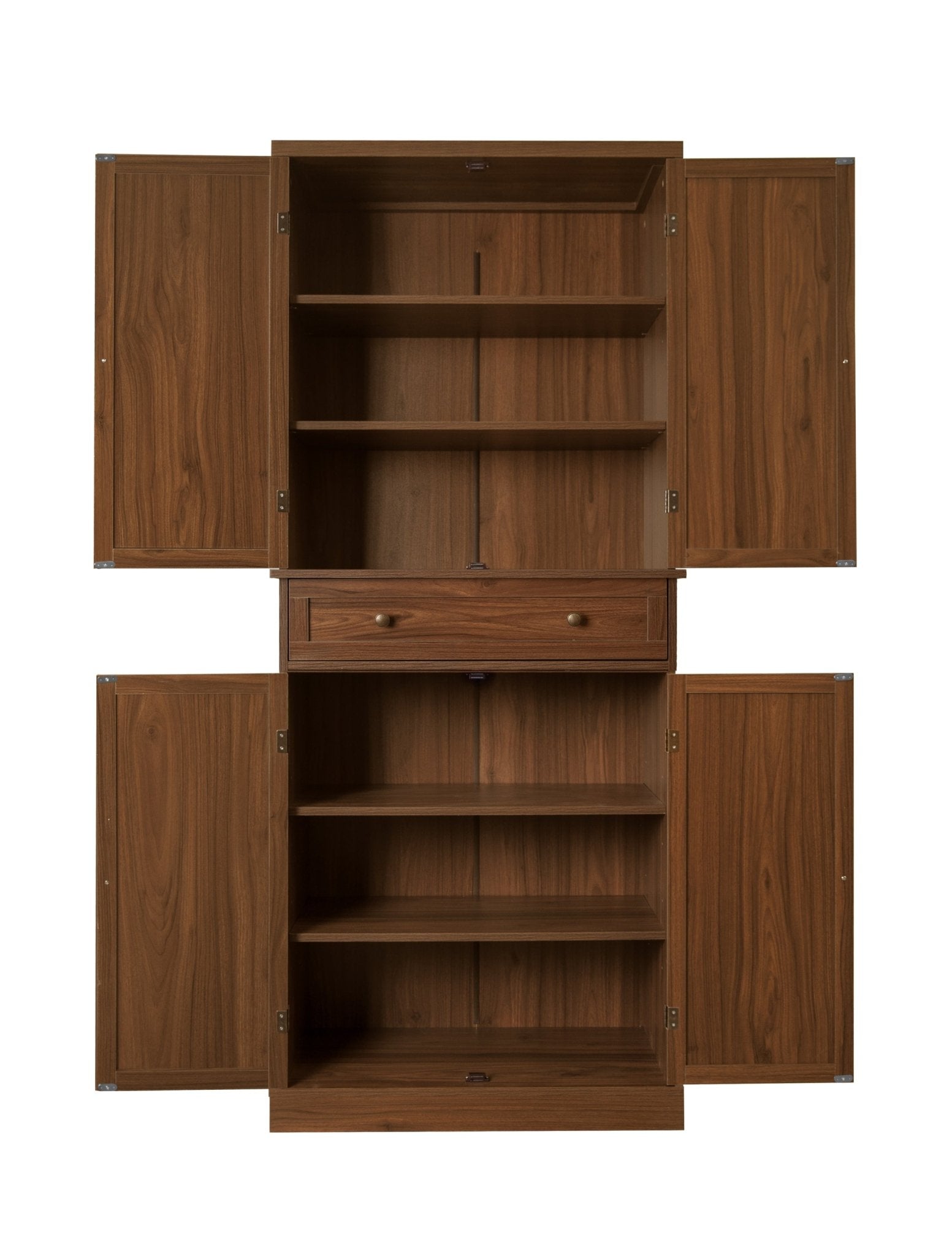 4 Door Cabinet with 1 Drawer, with 4 Adjustable Inner Shelves, Storage Cabinet - Groovy Boardz