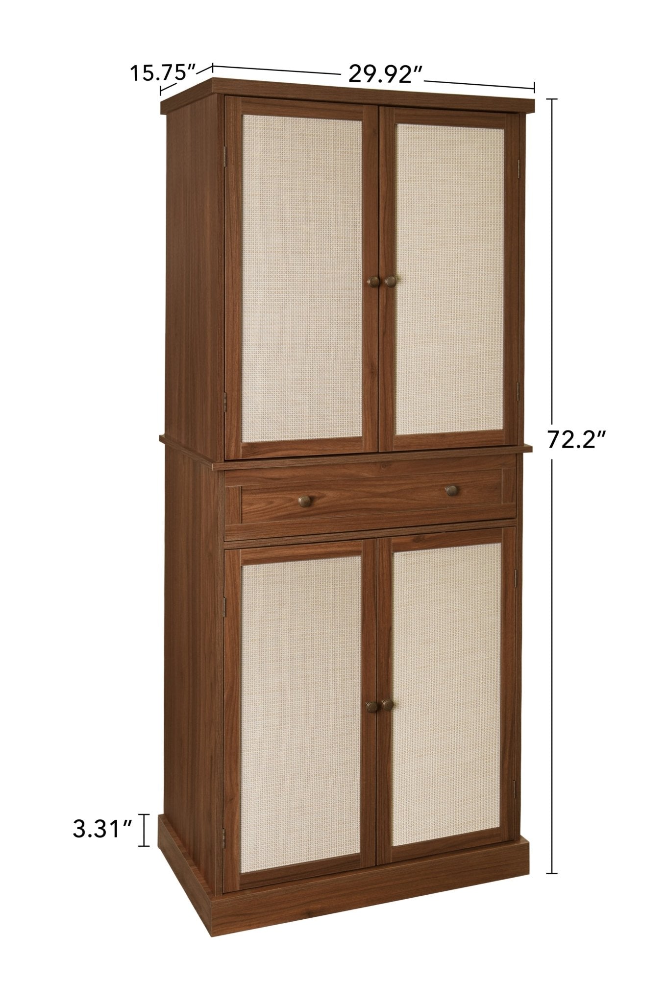 4 Door Cabinet with 1 Drawer, with 4 Adjustable Inner Shelves, Storage Cabinet - Groovy Boardz