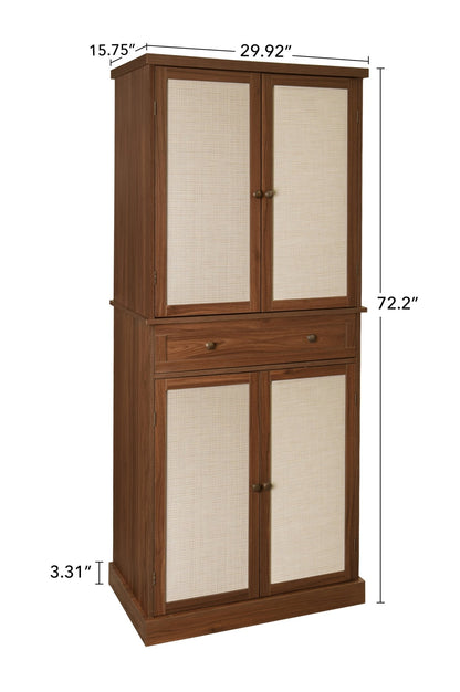 4 Door Cabinet with 1 Drawer, with 4 Adjustable Inner Shelves, Storage Cabinet - Groovy Boardz