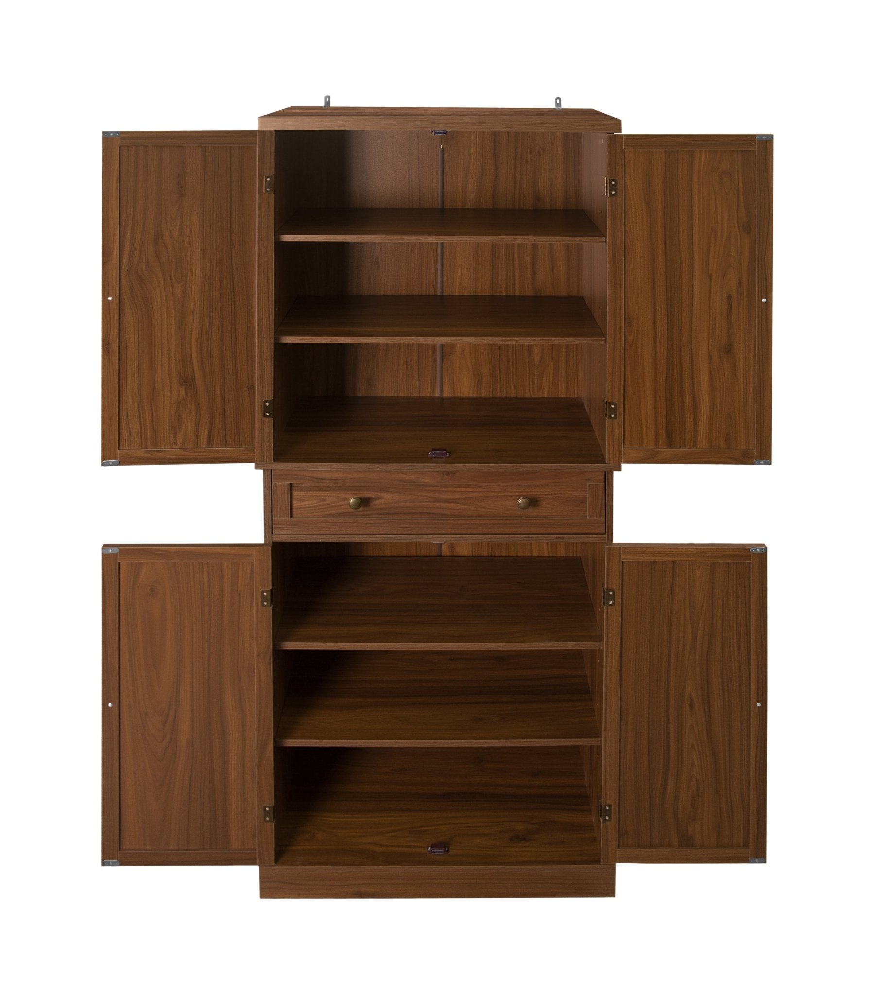 4 Door Cabinet with 1 Drawer, with 4 Adjustable Inner Shelves, Storage Cabinet - Groovy Boardz