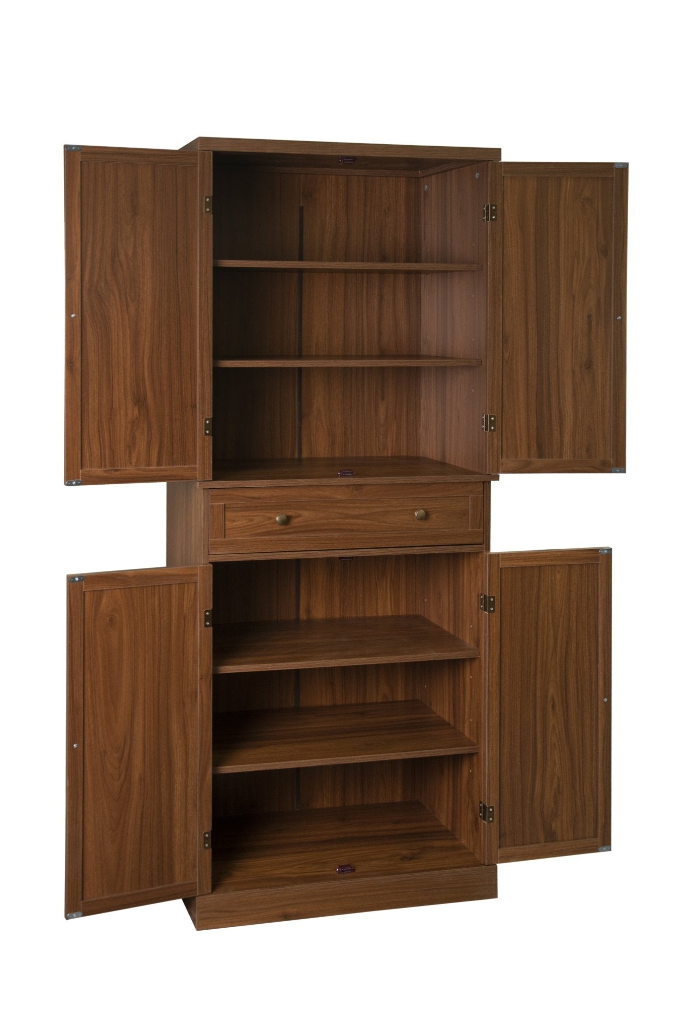 4 Door Cabinet with 1 Drawer, with 4 Adjustable Inner Shelves, Storage Cabinet - Groovy Boardz