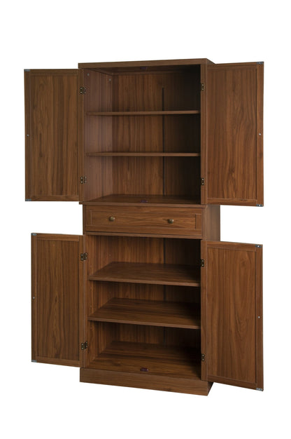 4 Door Cabinet with 1 Drawer, with 4 Adjustable Inner Shelves, Storage Cabinet - Groovy Boardz