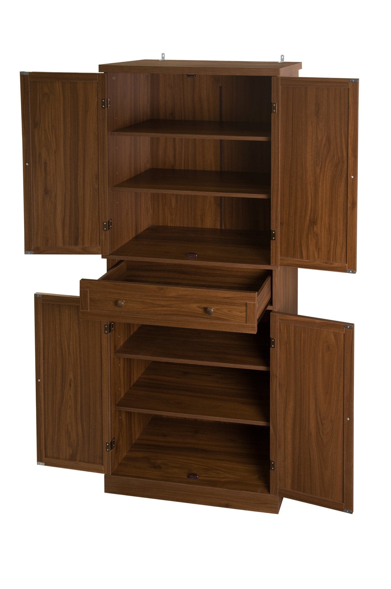 4 Door Cabinet with 1 Drawer, with 4 Adjustable Inner Shelves, Storage Cabinet - Groovy Boardz