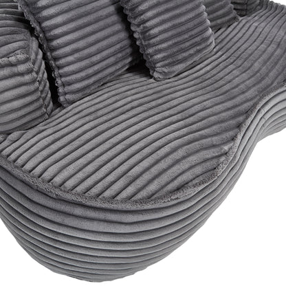 COOLMORE Bean Bag sofa Lazy Sofa Durable Comfort Lounger High Back Bean Bag Chair Couch for Adults and Kids, Indoor & Outdoor, Accent Floor Soft Lounge Chair (Dark Gray)