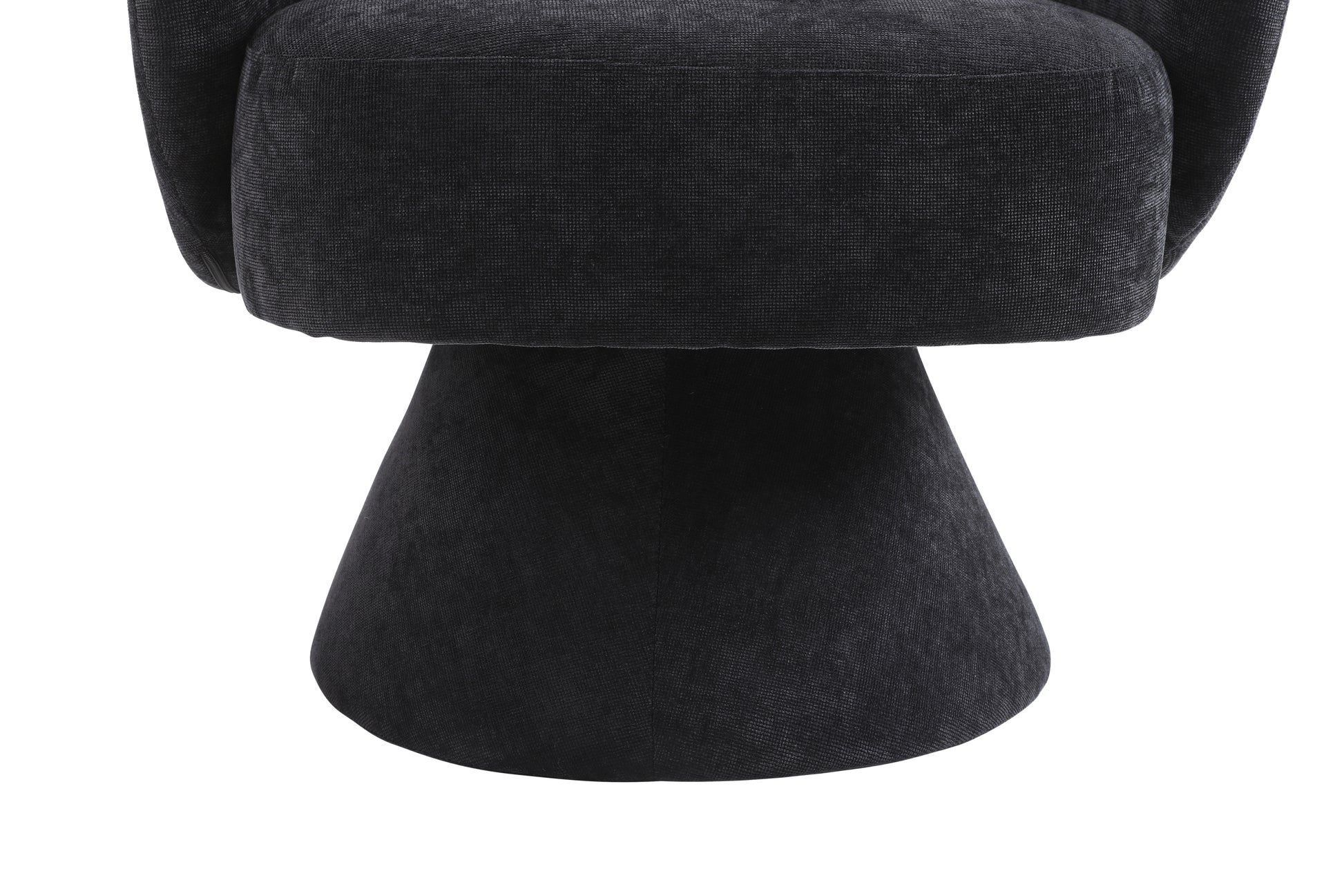 Swivel Accent Chair Armchair, Round Barrel Chair in Fabric for Living Room Bedroom(Black)