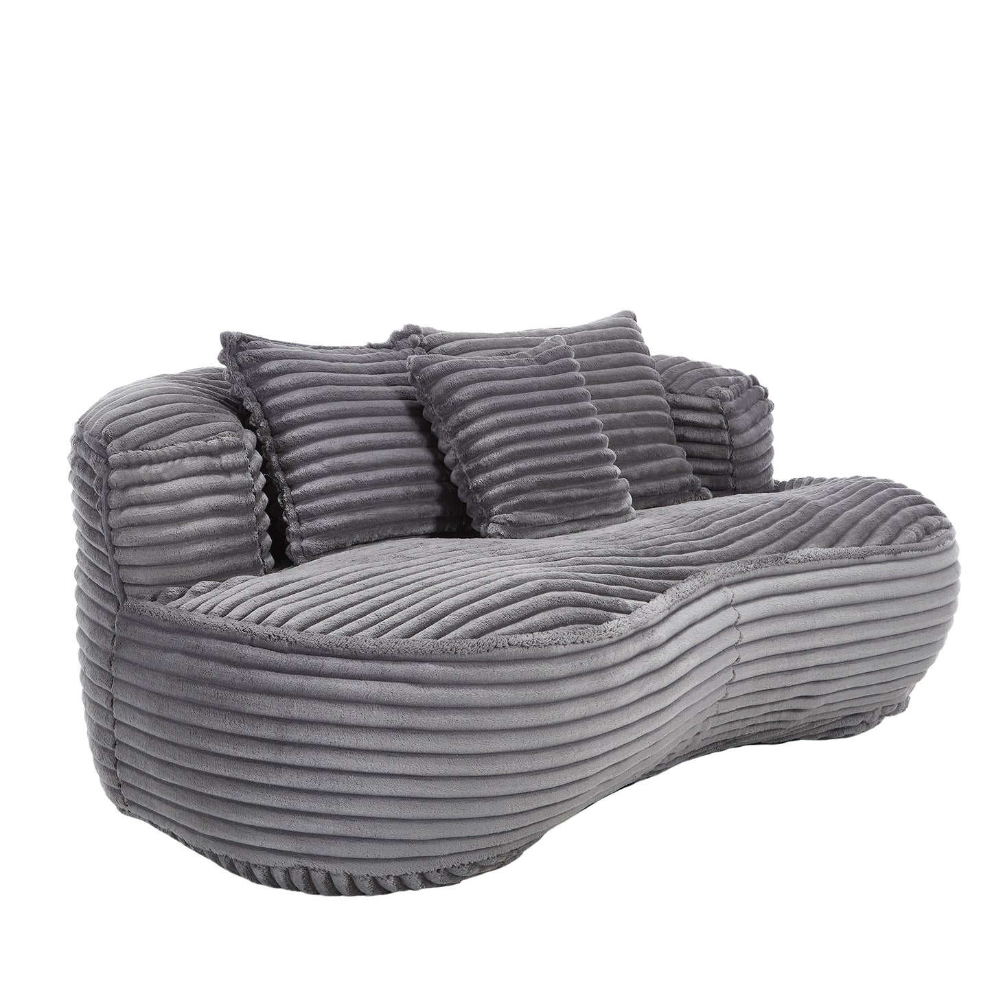 COOLMORE Bean Bag sofa Lazy Sofa Durable Comfort Lounger High Back Bean Bag Chair Couch for Adults and Kids, Indoor & Outdoor, Accent Floor Soft Lounge Chair (Dark Gray)