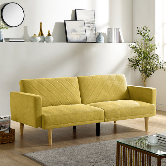 Sunflower Adjustable Yellow Linen Sofa