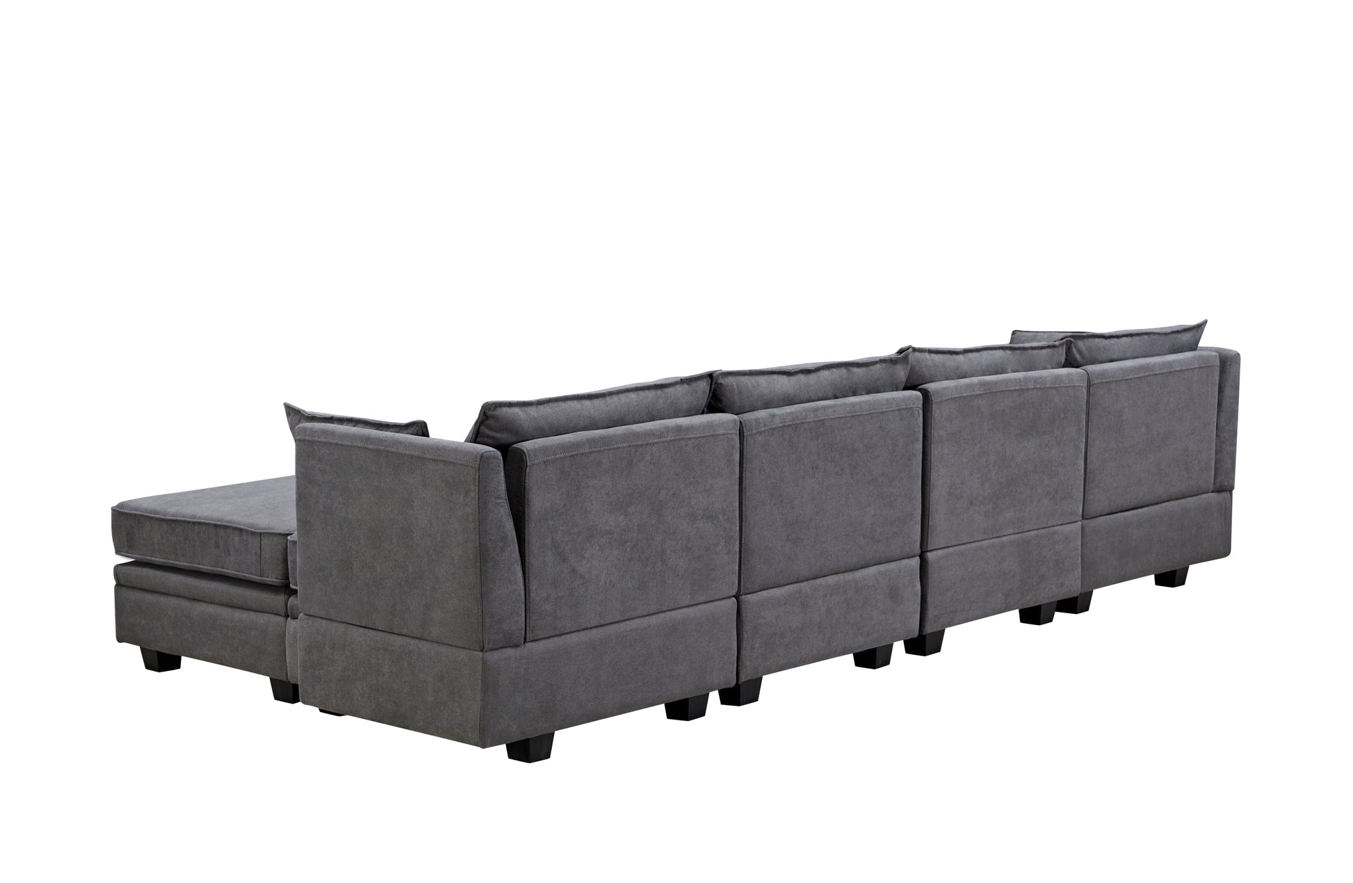 U_Style Modern Large U-Shape Modular Sectional Sofa,  Convertible Sofa Bed with Reversible Chaise for Living Room, Storage Seat