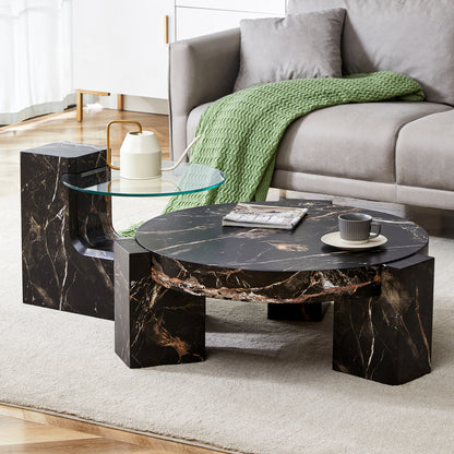 The detachable double-decker coffee table, the stylish design is more precious, and the detachable design can make the use of space more flexible and suitable for various scenes.