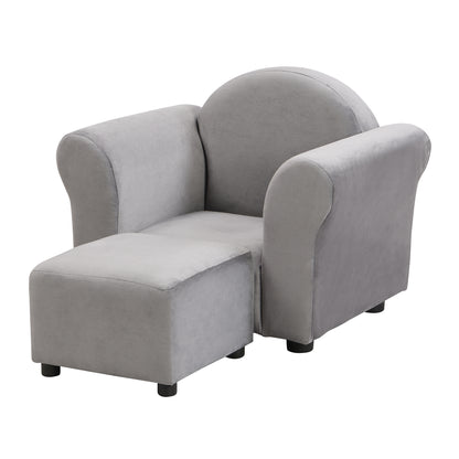 Kids  Chair, Kids Upholstered Couch with ottoman