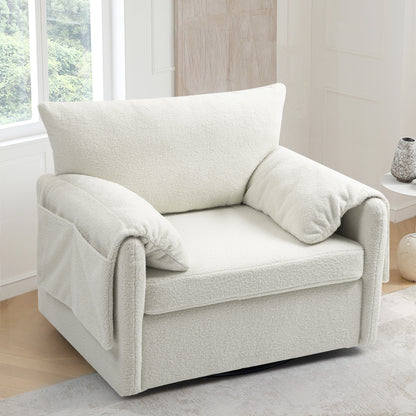 Oversized Swivel Armchair - Modern Swivel Accent Chair & Single Sofa Lounge,Comfortable Seating for Living Room & Bedroom