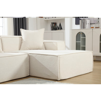 Modular Cloud Sofa Sectional, Free Combination, L-shaped