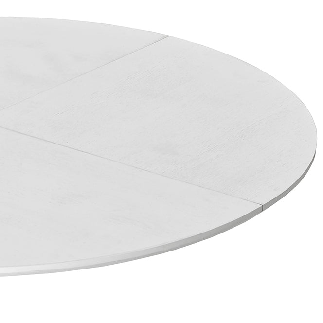 47.24"Modern Round Dining Table,Four Patchwork Tabletops with White Color Solid Wood Grain Table Top,Metal Base Dining Table, End Table Leisure Coffee Table - Groovy Boardz