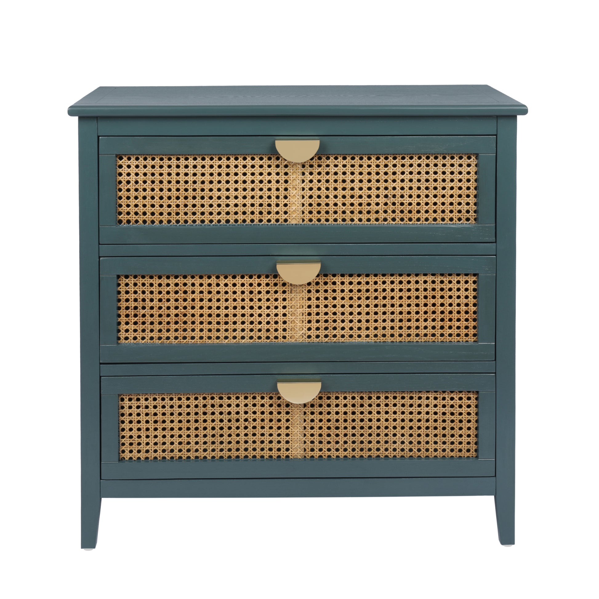 3 Drawer Cabinet,Natural rattan,American Furniture,Suitable for bedroom, living room, study