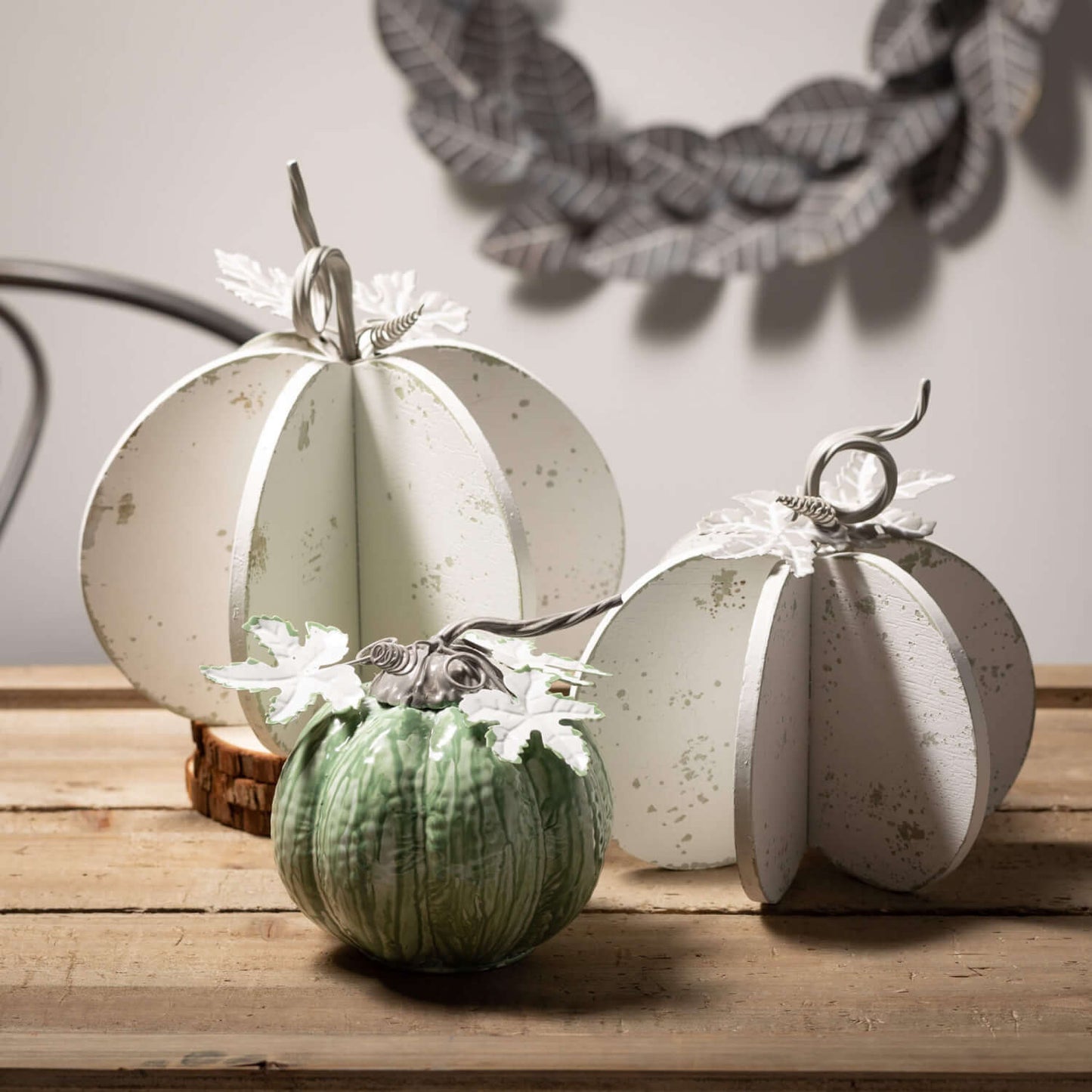 Sage Metal Pumpkin